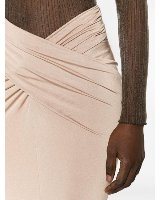 Falda larga Berretta drapeada 16Arlington de color Natural