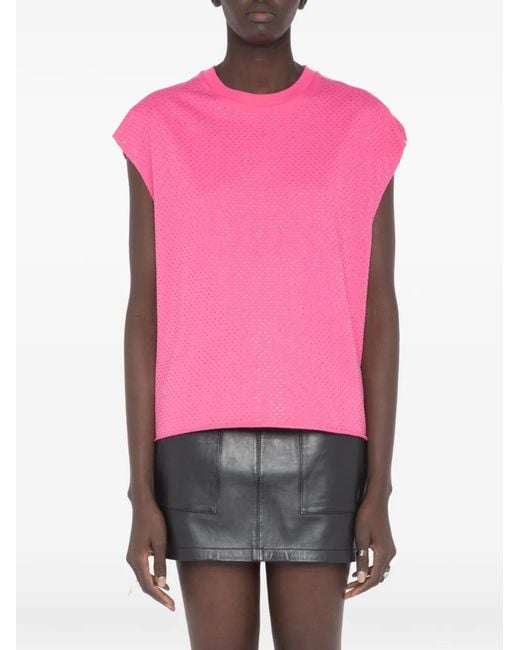 Zadig & Voltaire Pink Cloe Tank Top