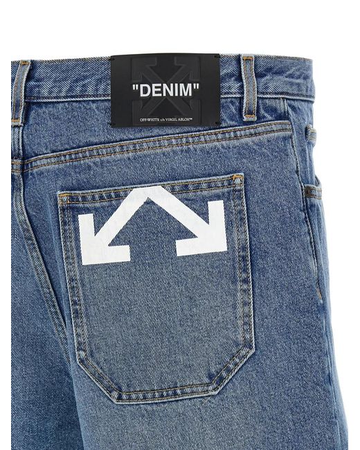 Off-White c/o Virgil Abloh Blue Bermuda Logo for men