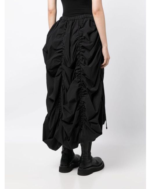 Junya Watanabe シャーリング スカート ブラック | Lyst