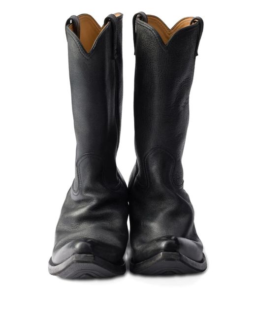 Prada Black Pointed Toe Ankle Boots for men