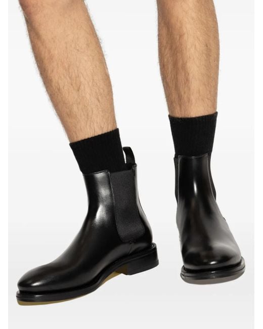 DSquared² Black Leather Chelsea Boots for men