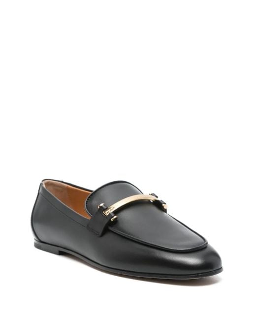 Tod's Gray Leather Loafers