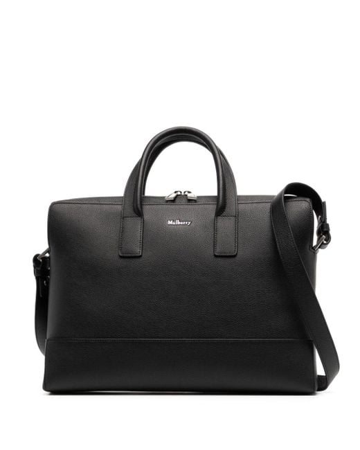 Mulberry Black Farringdon Briefcase for men