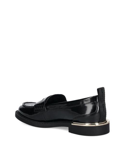 DKNY Black Coin-Detail Loafers