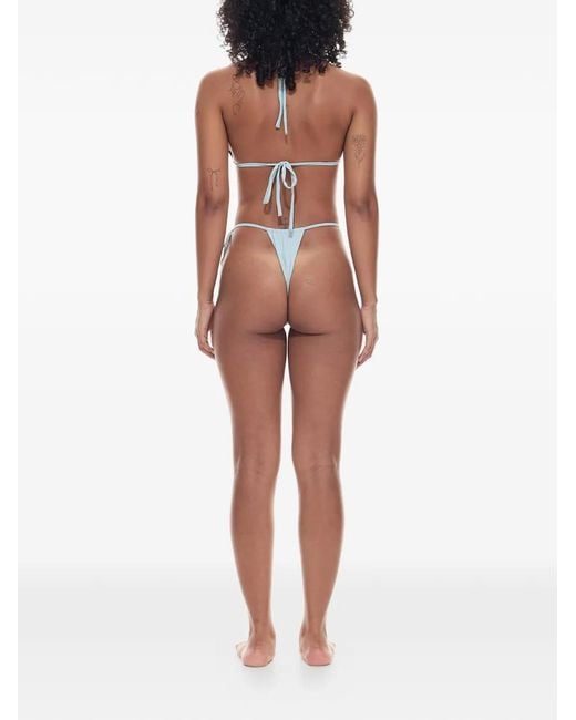 Myra Swim Blue Kyle Side-Tie Bikini Bottoms