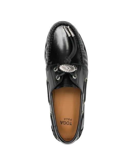 Toga Black Tone-Hardware Boat Shoes