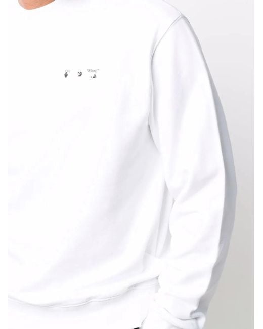 Off-White c/o Virgil Abloh White Caravaggio Graphic-Print Sweatshirt for men