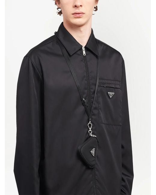 Pouch Re-Nylon Con Logo di Prada in Black da Uomo