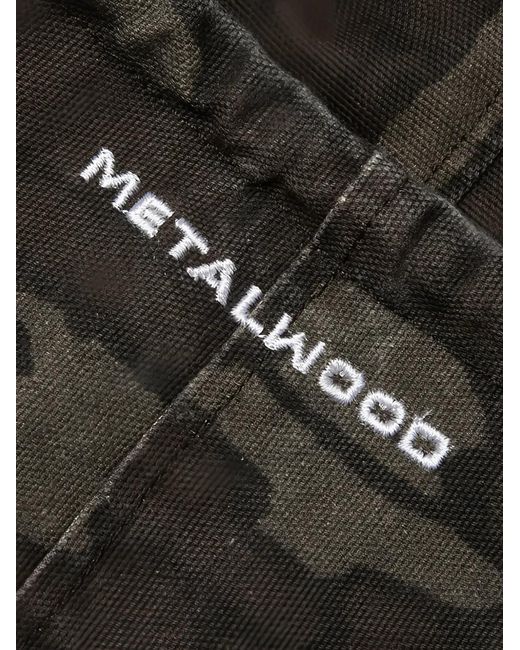 METALWOOD STUDIO Black Camo-Print Zip-Up Hoodie for men
