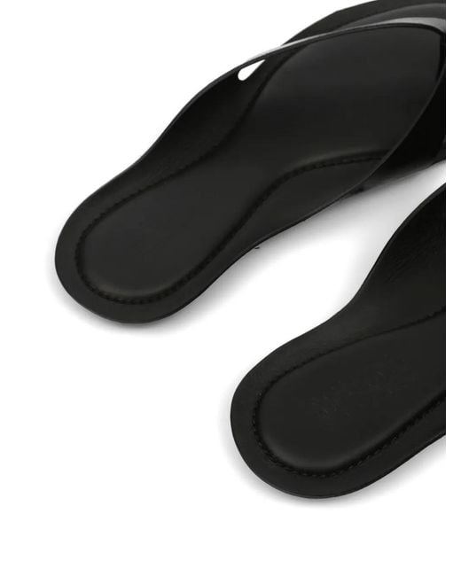 MM6 by Maison Margiela White Anatomic Leather Flip Flops