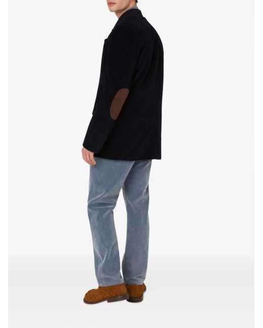 Moschino Blue Structured Tailored Jacket With Classic Lapels for men