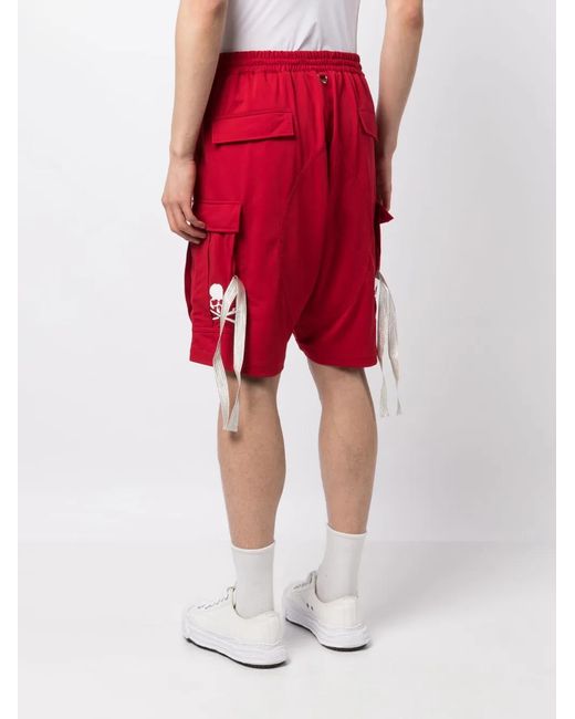 Mastermind Japan Red Logo-Print Bermuda Shorts for men