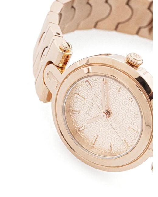 Furla White Arch Bar Pattern 34Mm Watch