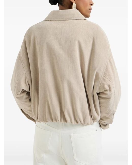 Brunello Cucinelli Natural Corduroy-Effect Jacket