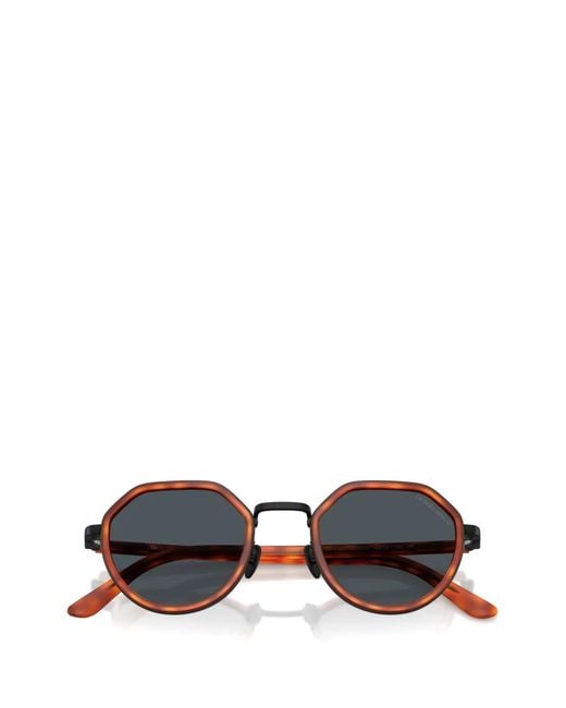 Giorgio Armani Brown Geometric-Frame Sunglasses for men