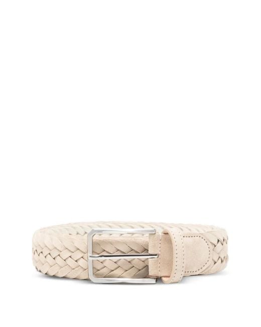 Canali Natural Braided-Design Belt for men