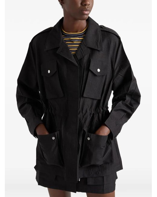 Prada Black Buttoned Pockets Jacket