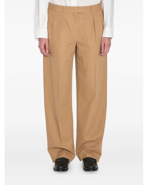 The Row Natural Alfidis Pleated Trousers