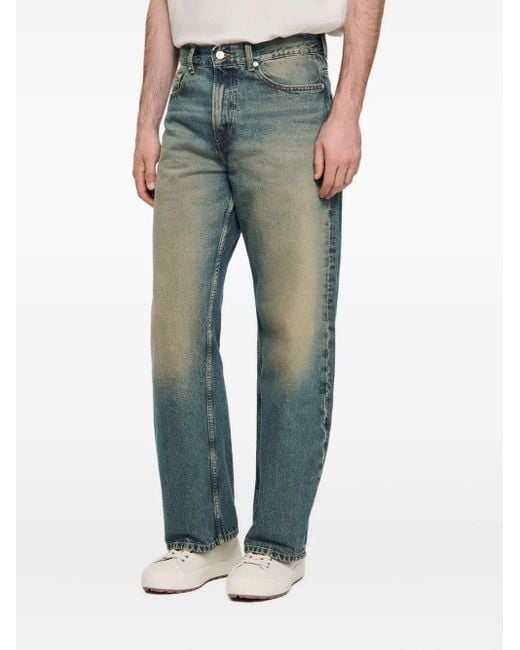 Jeans A Gamba Ampia di Sandro in Green da Uomo