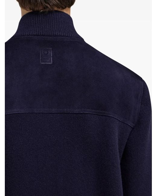 Ferragamo Blue Veste Bomber À Manches Longues for men