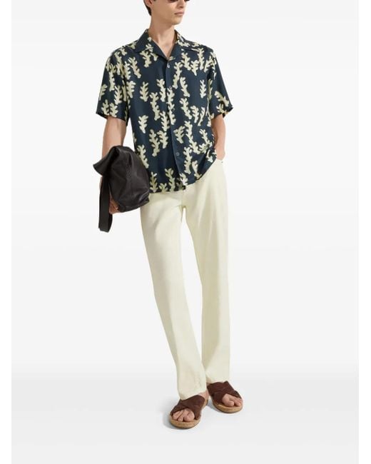 Zegna Overhemd Met Print in het Green voor heren