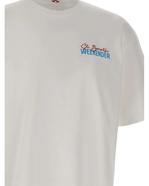 Mc2 Saint Barth White Delmar Sb Weekender T-Shirt for men