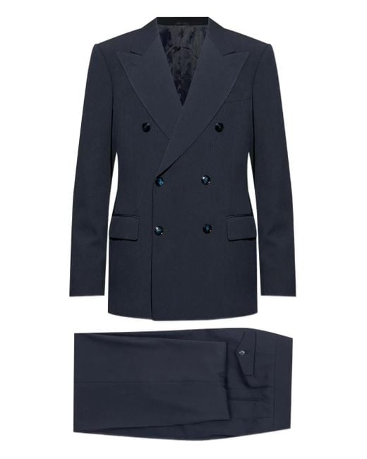 Giorgio Armani Blue Double-Breasted Suit for men