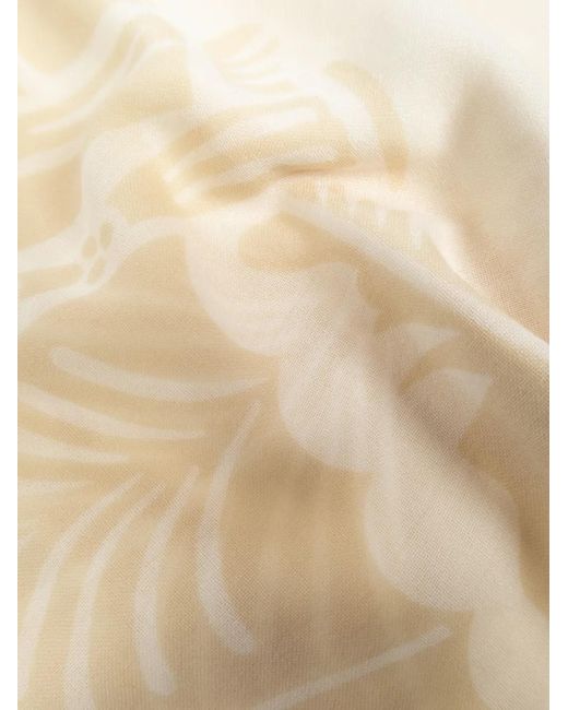 Burberry Natural Ekd Wool Scarf