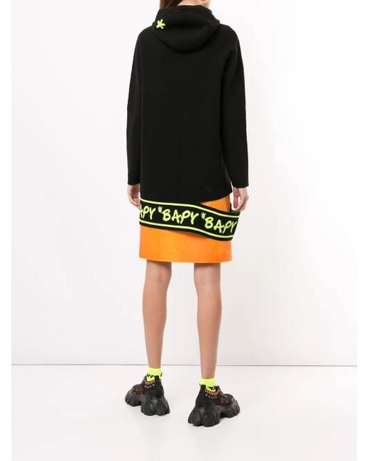 BAPY BY *A BATHING APE® Black Kapuzenpullover Mit Cut-Out