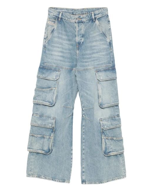 DIESEL Blue Cargo Denim Jeans