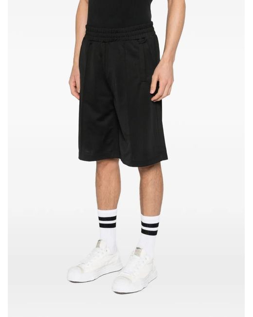 Palm Angels Black Bermuda Logo for men