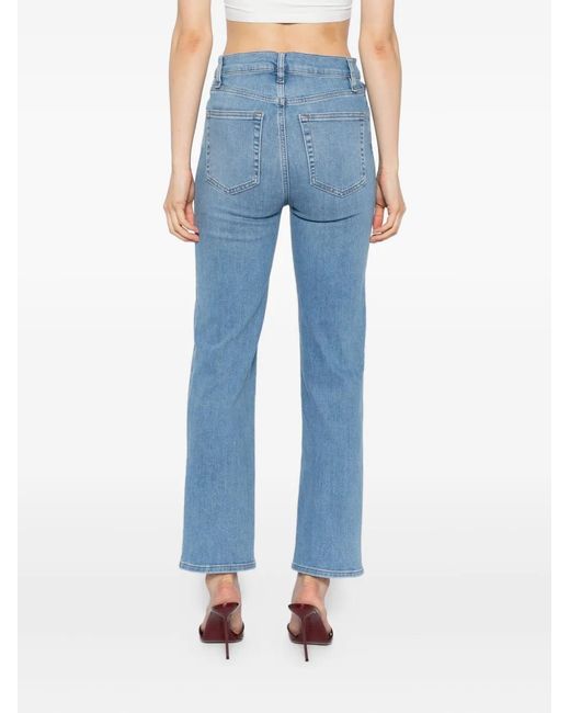 FRAME Blue Le Sleek Straight Jeans