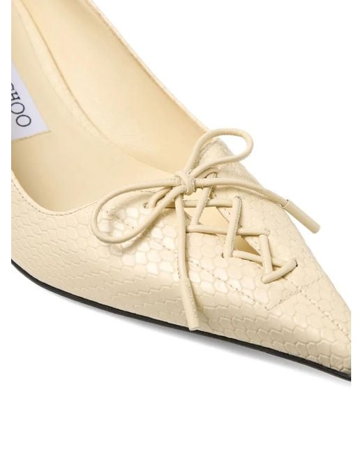 Escarpins Scarlett À Bout Pointu Et Lacets 50 Mm Jimmy Choo en coloris Natural