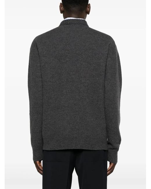 Jil Sander Gray Crew-Neck Wool Jumper for men