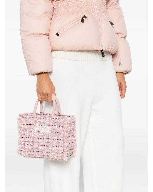 Mc2 Saint Barth Pink Vanity Fringed Mini Bag