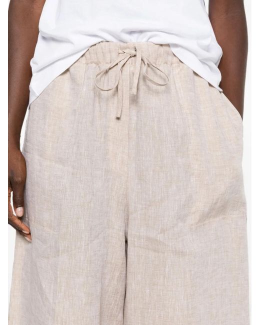 Totême White Pantalon Palazzo Summer À Lien De Resserrage