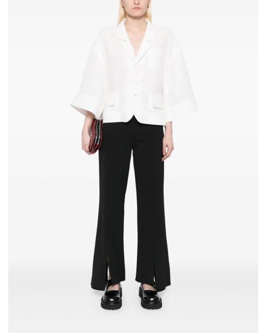 Undercover White Single-Breasted Blazer