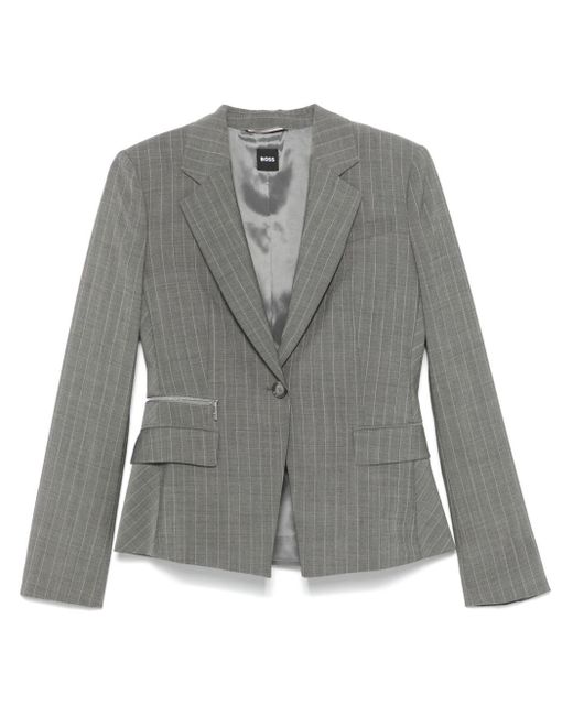 Boss Gray Pinstripe Blazer