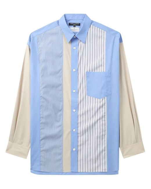 Camisa con diseño colour block Comme des Garçons de hombre de color Blue