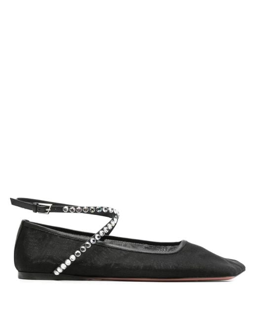 Ballerine Ane Mesh Crystal di AMINA MUADDI in Black