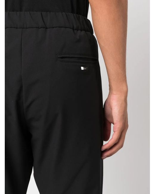 Herno Black Drawstring-Waistband Trousers for men