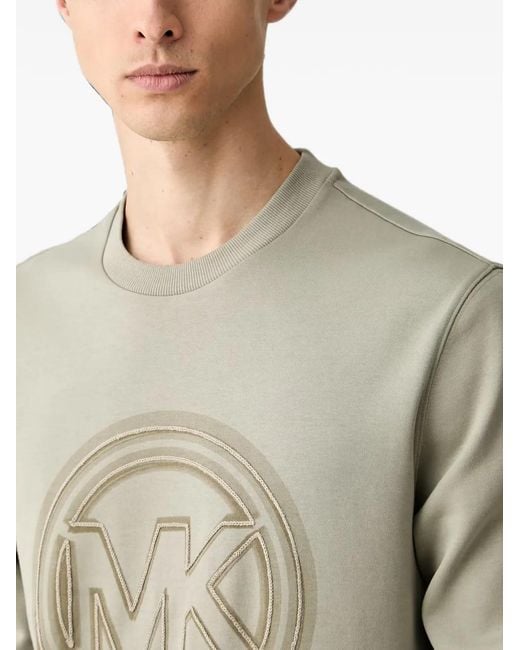 Michael Kors Green Logo-Patch Sweater for men