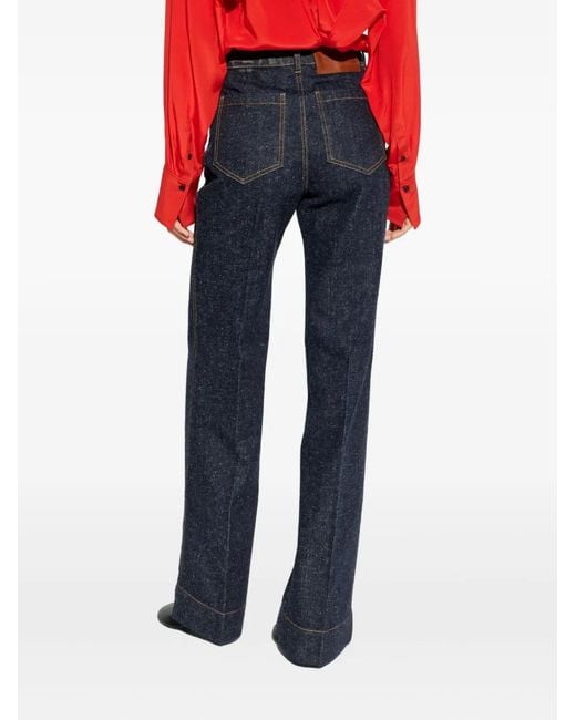 Victoria Beckham Blue Jean Alina À Patch Logo