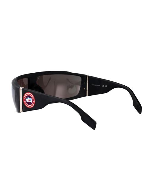 Canada Goose Black Biker-Frame Tinted Sunglasses