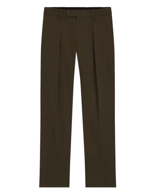 Boss Broek Met Geplooide Voorkant in het Green voor heren