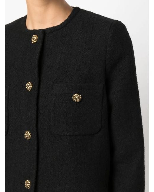 Ba&sh Black Meredith Tweed Jacket