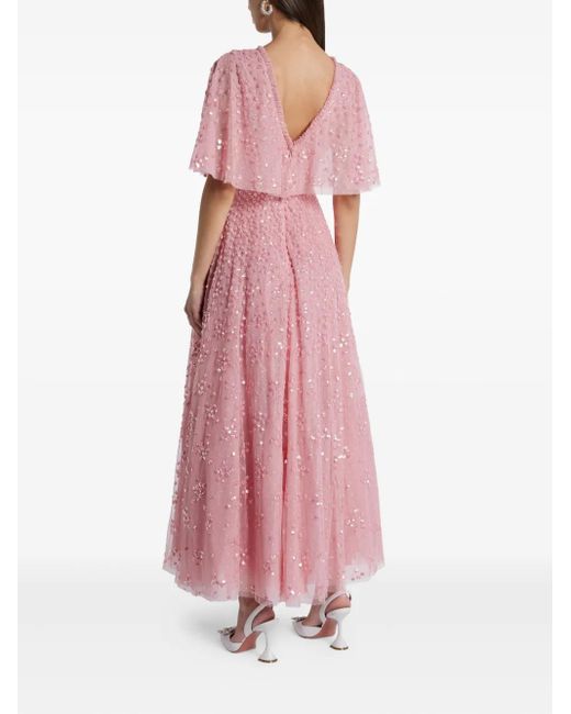 Needle & Thread Pink Sequin-Embellished Dress