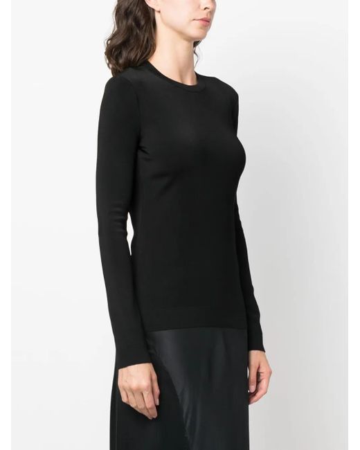 Givenchy Black Long-Sleeve Round-Neck T-Shirt