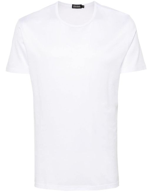 メンズ Zegna クルーネック Tシャツ White